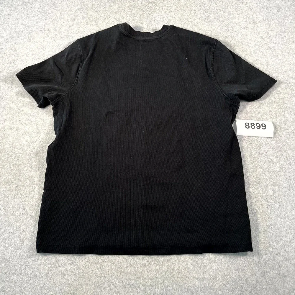Banana Republic T Shirt Mens XL Black Cotton Stretch Crew Neck Ribbed Casual